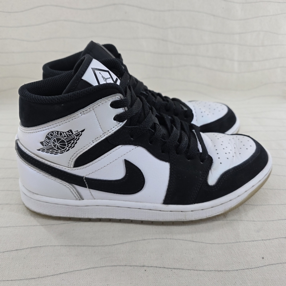 Nike Mens Air Jordan 1 Mid SE Diamond Shorts Pearl/Black Shoes DH6933-100 Size 7